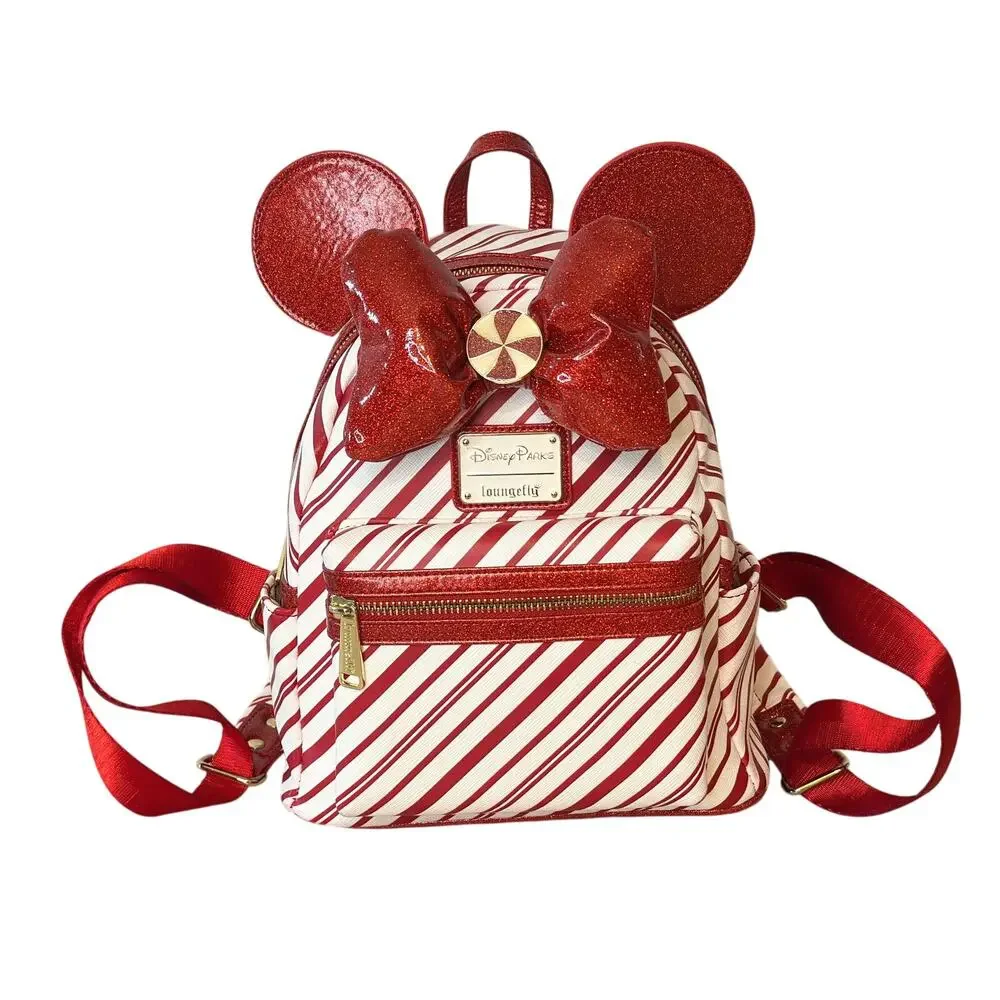 Loungefly Disney Parks Peppermint Mini Backpack Minnie Holiday Christmas Candy